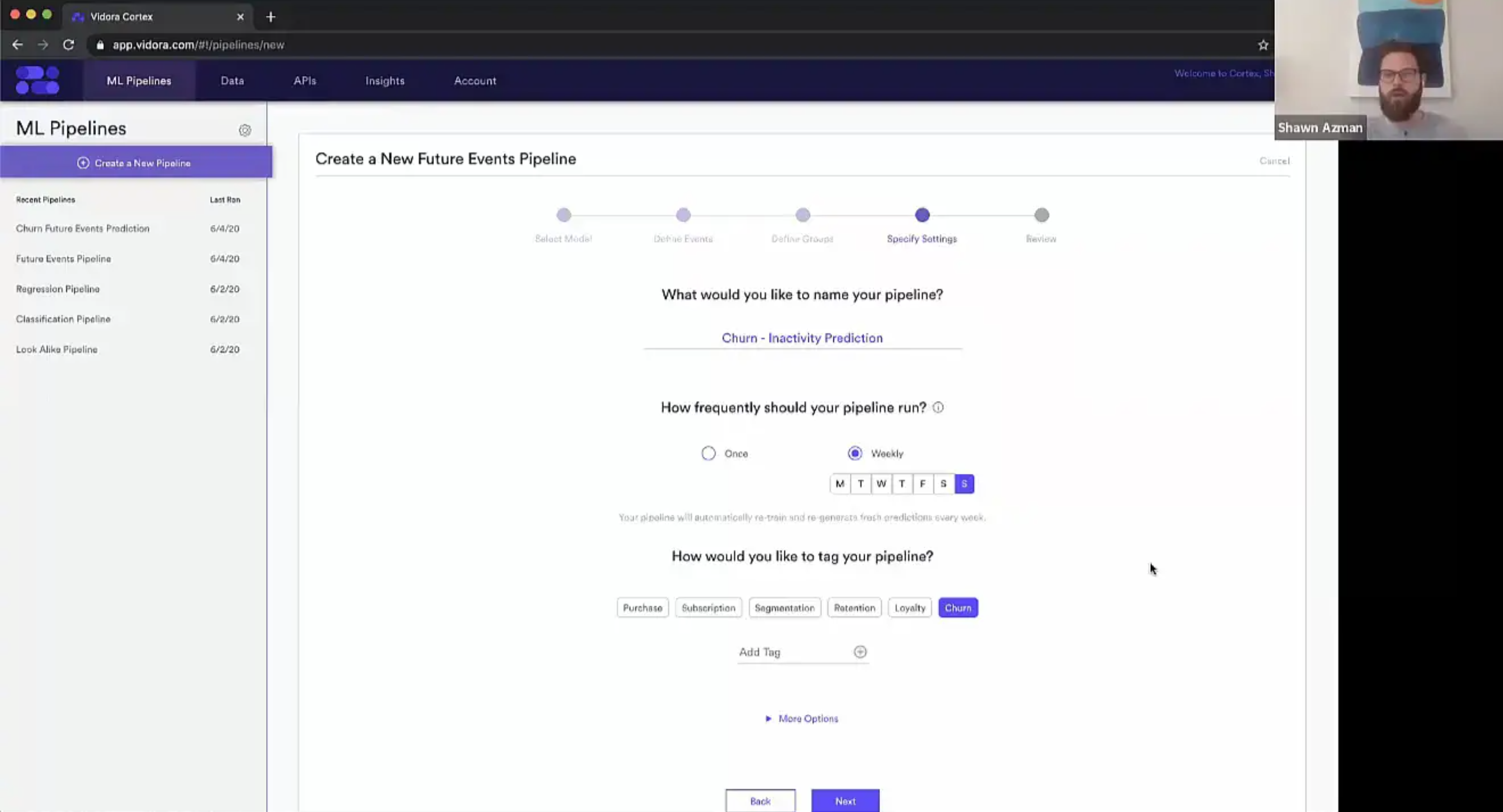 Vidora Machine Learning Use Case Churn Prediction